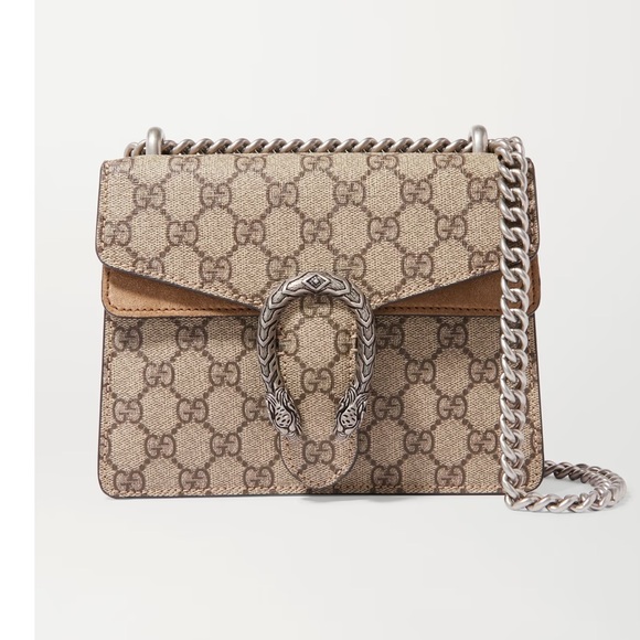 GUCCI Dionysus mini printed coated-canvas and suede shoulder bag - Picture 2 of 3